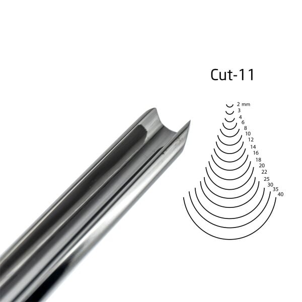 KIRSCHEN  Two Cherries Düz Tip Geniş Oluklu Iskarpela 10 mm Cut11 (3111010)