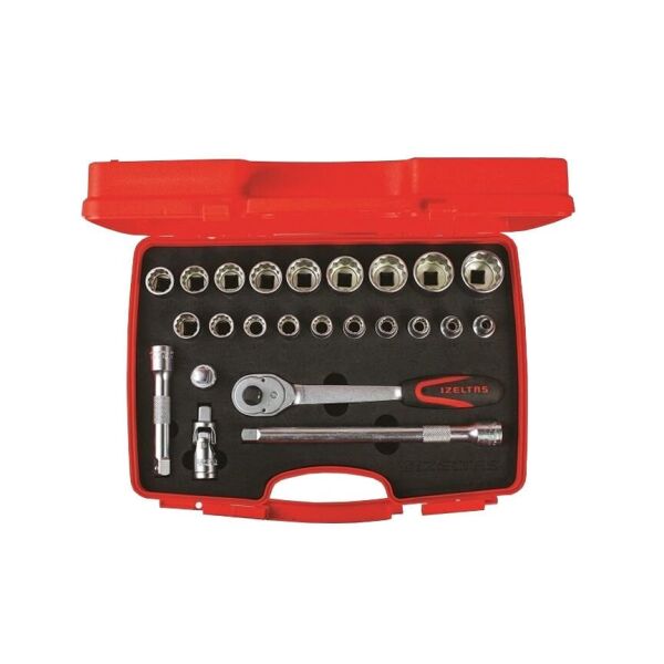 İzeltaş- 1/2'' Oniki Köşe Lokma Anahtar Takımı 24 Parça