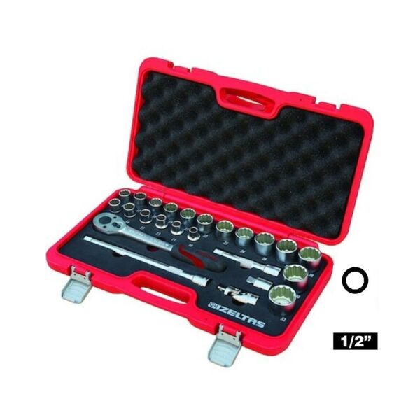 İzeltaş- 1/2'' Oniki Köşe Lokma Anahtar Takımı 24 Parça