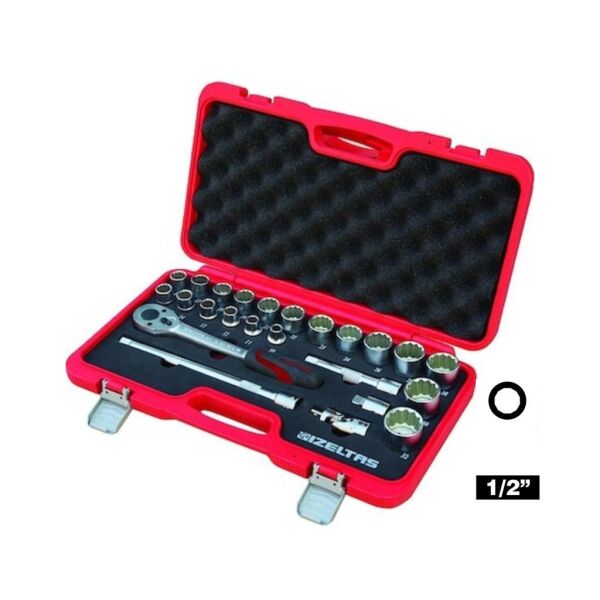 İzeltaş- 1/2'' Oniki Köşe Lokma Anahtar Takımı 24 Parça
