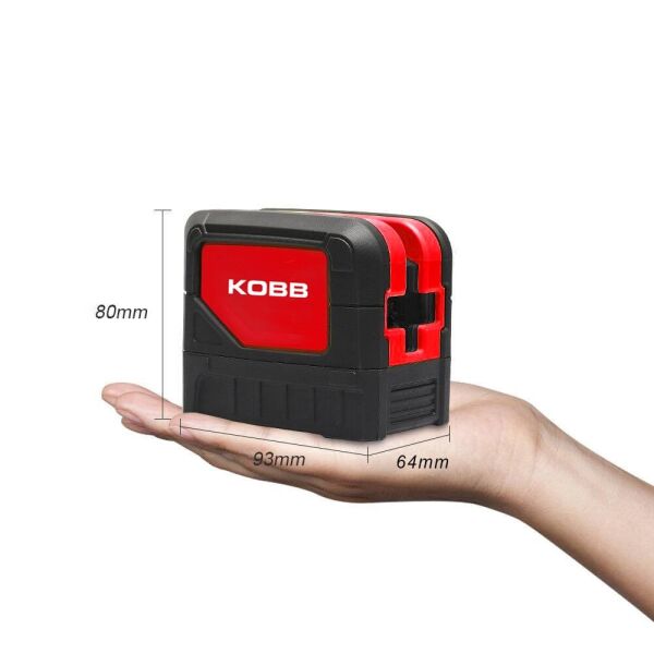KOBB KBL92G Yatay ve Dikey Otomatik Hizalamalı Yeşil Çapraz Çizgi Lazer, 2 Noktalı Şakül Lazer Distomat + Mini Tripod