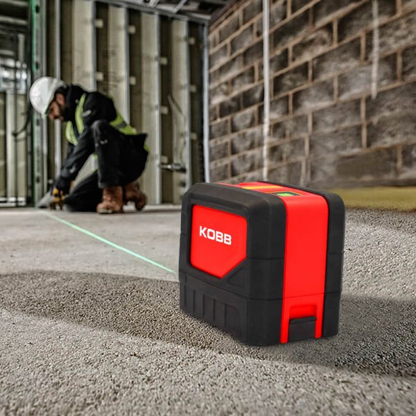 KOBB KBL92G Yatay ve Dikey Otomatik Hizalamalı Yeşil Çapraz Çizgi Lazer, 2 Noktalı Şakül Lazer Distomat + Mini Tripod