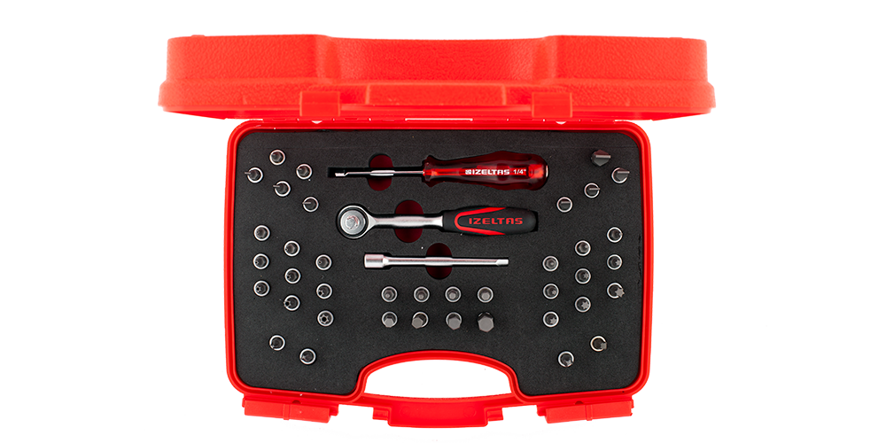İzeltaş- 1/4'' Bits Uçlu Lokma Takımı 42 Parça
