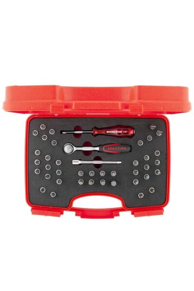 İzeltaş- 1/4'' Bits Uçlu Lokma Takımı 42 Parça