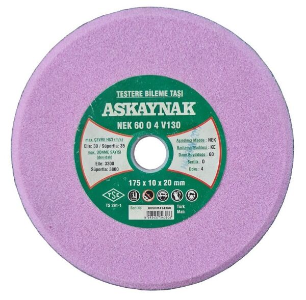 ASKAYNAK NEK Şerit Testere Bileme Taşı 175x10x20 mm
