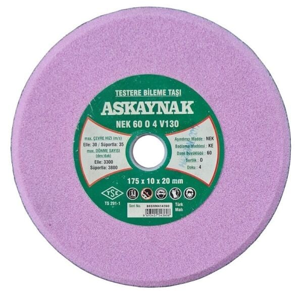 ASKAYNAK NEK Şerit Testere Bileme Taşı 175x10x20 mm