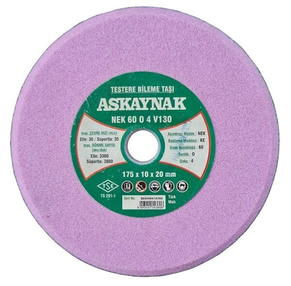 ASKAYNAK NEK Şerit Testere Bileme Taşı 175x10x20 mm