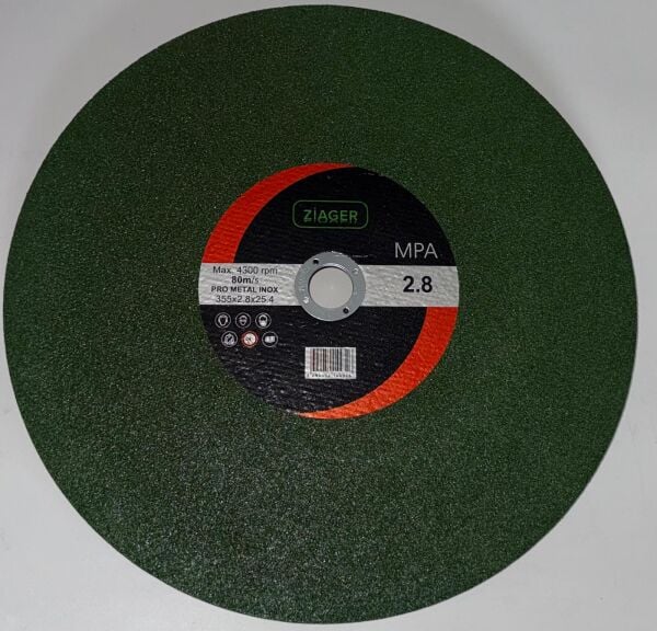 ZİAGER Yüksek Performans Metal Kesme Taşı 355x2,8 mm