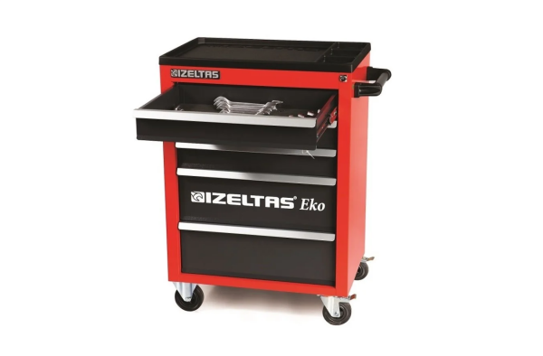 İzeltaş- Eko Serisi Takım Dolabı 5 Çekmeceli Kırmızı (Dolu - 93)