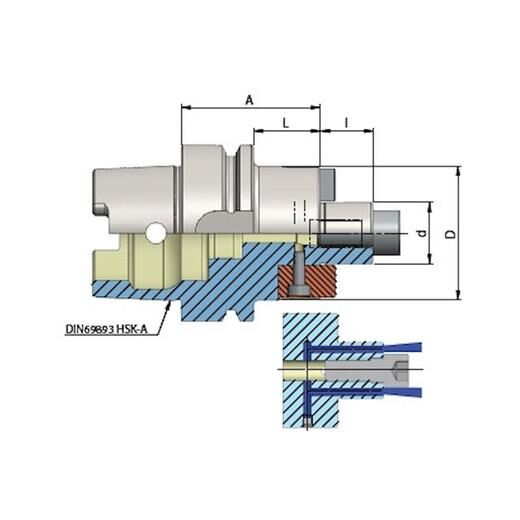 Heikenei HSK63-A İçten Soğutmalı Alın Kamalı Malafa Din69893-1