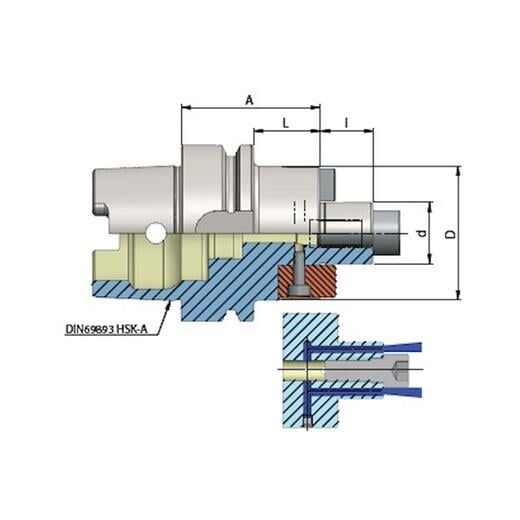 Heikenei HSK63-A İçten Soğutmalı Alın Kamalı Malafa Din69893-1