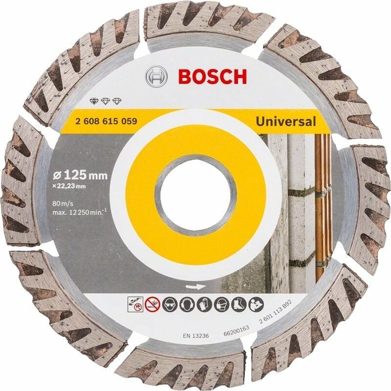 BOSCH 125 mm Universal Beton-Yapı Malzemeleri için Elmas Testere