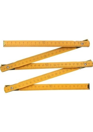 Richter Ağaç-ahşap Kırma/Katlanır Metre 2 Mt -Sarı