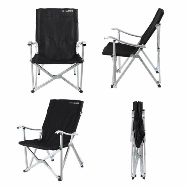 MADFOX Dachuan Katlanır Siyah Kamp Sandalyesi
