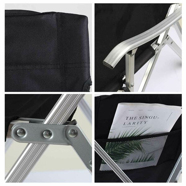 MADFOX Dachuan Katlanır Siyah Kamp Sandalyesi