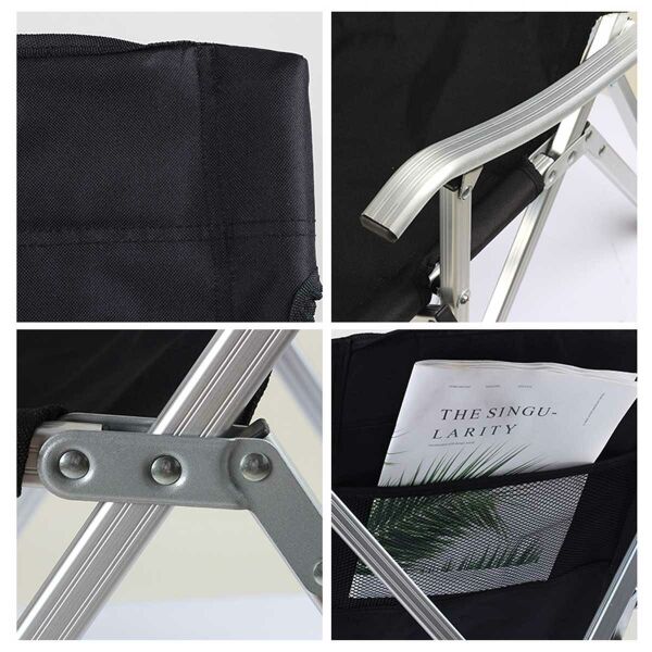 MADFOX Dachuan Katlanır Siyah Kamp Sandalyesi