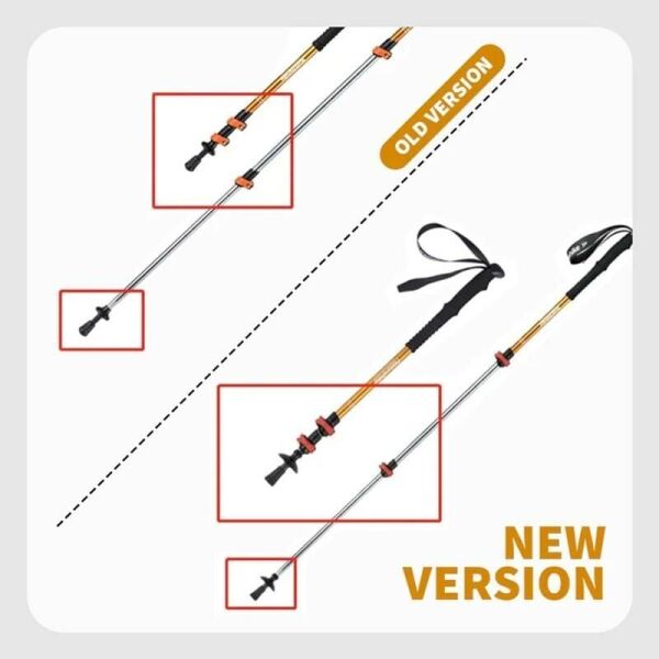 NATUREHIKE ST01 3-NODE AL Teleskopik Trekking Batonu 57-120 mm (Gold)