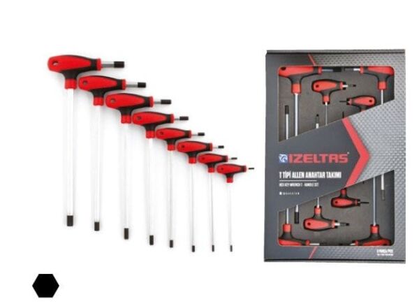 İzeltaş- T Tipi Allen Anahtar Takımı 8 Parça - 4920008108