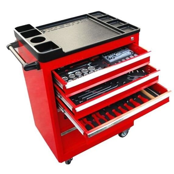 İzeltaş- Trend Serisi Takım Dolabı 7 Çekmeceli Kırmızı (Dolu - 93) - 8244007096