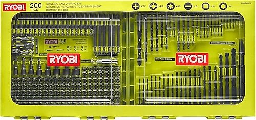 Ryobi RAKDD200 200 Parça Delme Ve Vidalama Seti
