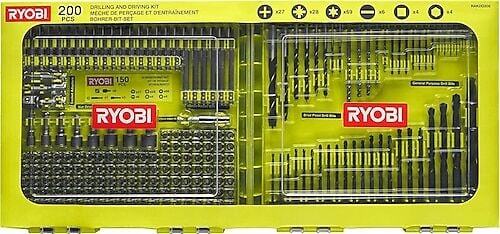 Ryobi RAKDD200 200 Parça Delme Ve Vidalama Seti