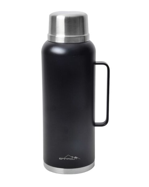 NURGAZ Campout Çift Katmanlı Termos 2600 ml Siyah (NG 166)