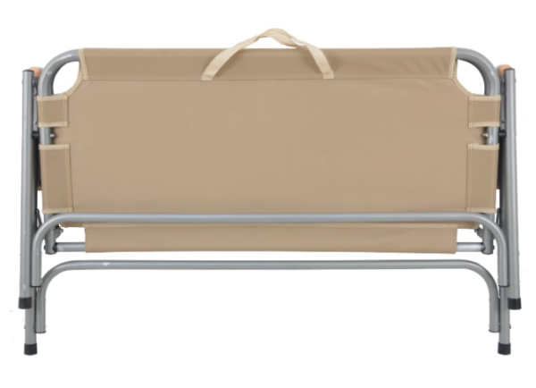 NURGAZ Çift Kişilik Katlanır Kamp Sandalyesi (NG C135 Krem)