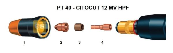 OERLİKON PT40 Plazma Meme Nozzle 0,7mm (CitoCut 12 MV için)