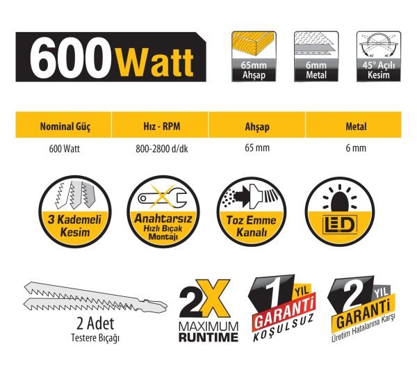 Sgs 5190 Dekupaj Testere 600W