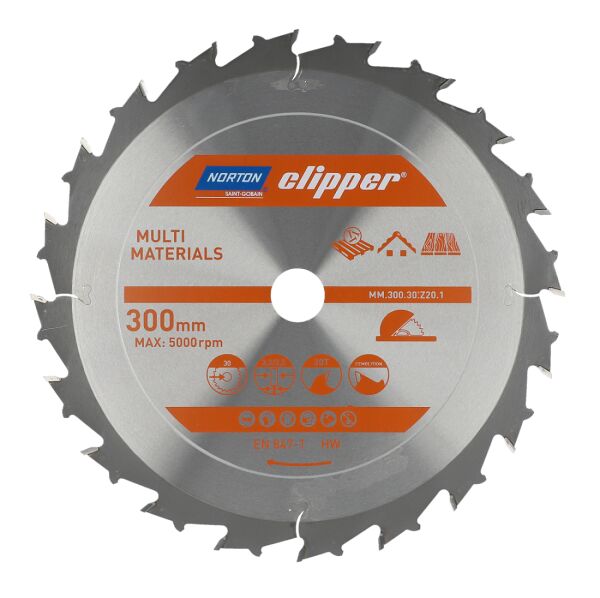 NORTON Clipper Ahşap için 300x30 mm 20 Diş Elmas Daire Testere Bıçağı