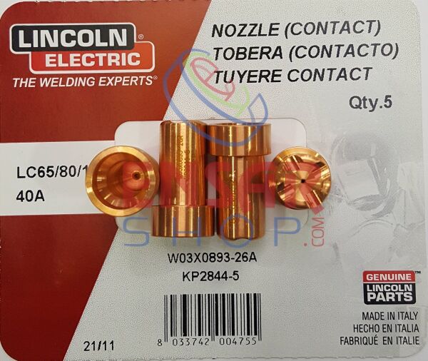 LINCOLN W3X893-26A Plazma Nozul 40A (KP 2844-5)