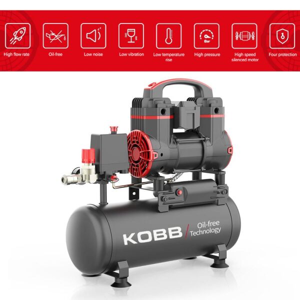 KOBB KBK8S Sessiz Kompresör 8 Litre 1.2 Hp