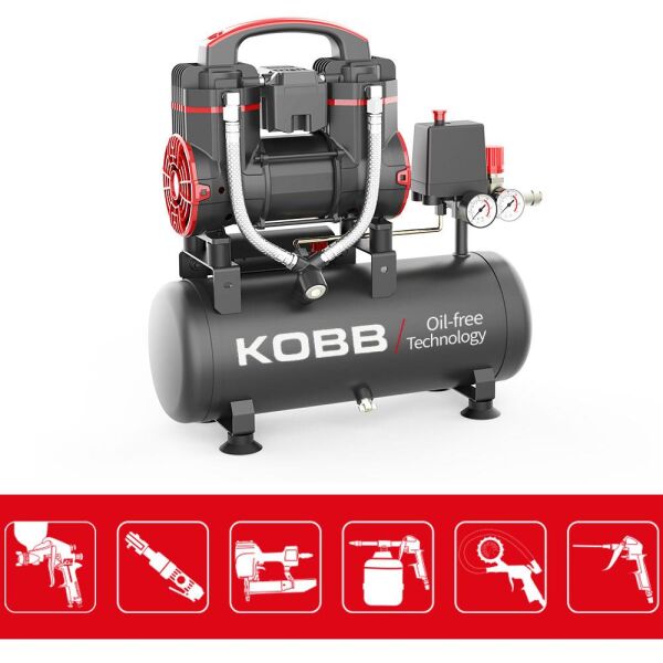 KOBB KBK8S Sessiz Kompresör 8 Litre 1.2 Hp