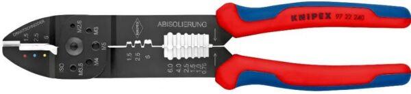 KNIPEX Pabuç Sıkma Ve Kablo Sıyırma Pensesi (9722240)