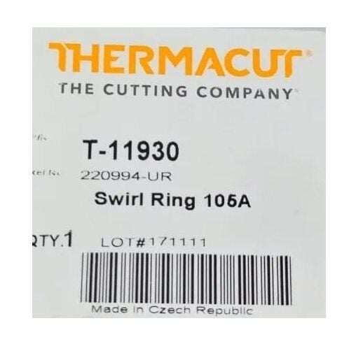 THERMACUT T-11930 Plazma Gaz Dağıtıcı - Swirl Ring 105 Amper PMX 105  (Hypertherm 220994-UR)