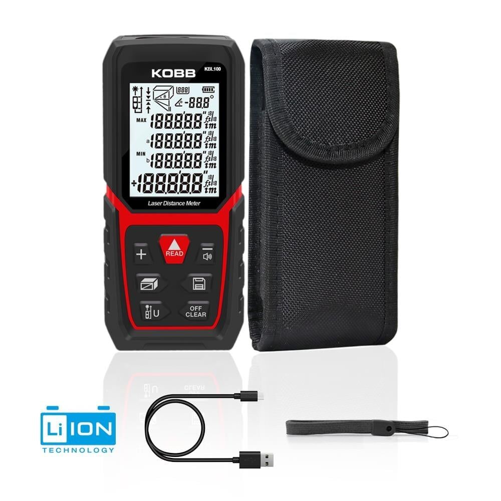 KOBB KBL 100 Profesyonel Li-ion Şarjlı Lazer Metre 100 Metre