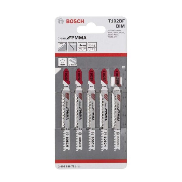 Bosch T 102 BF Clean for PMMA Dekupaj Testeresi Bıçağı 1 Adet - 2608636781