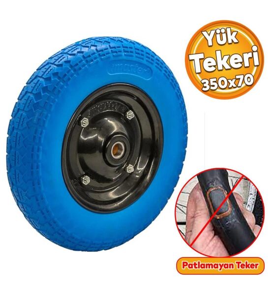 NEXON 350x70 PU El Arabası Tekeri Rulmanlı