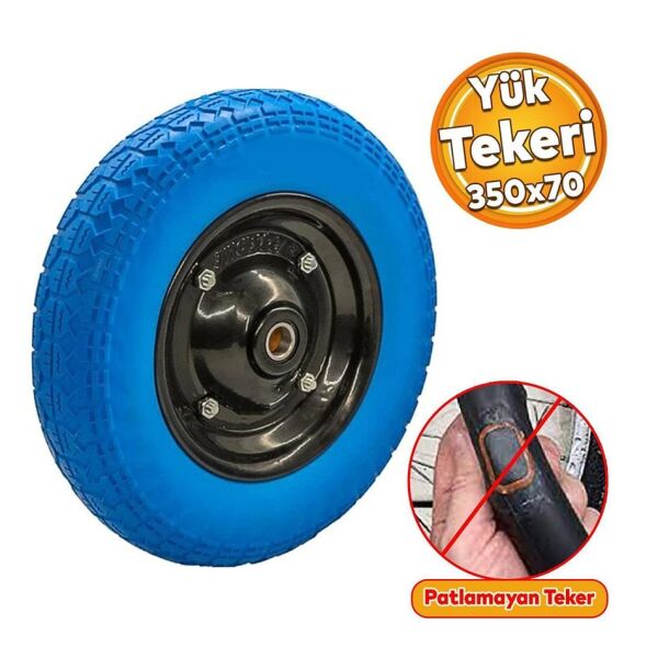 NEXON 350x70 PU El Arabası Tekeri Rulmanlı