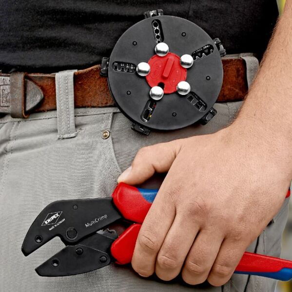 KNIPEX MultiCrimp® Değiştirilebilir Magazinli Pabuç Sıkma Pensesi (973302)
