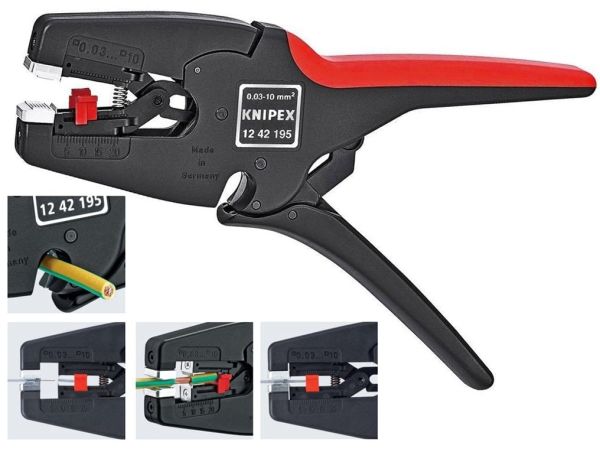 KNIPEX Otomatik Kablo Sıyırma Pensesi 195 mm (1242195)