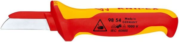 KNIPEX VDE 1000 Volt Kablo İzole Sıyırma Bıcağı 190 mm (9854)