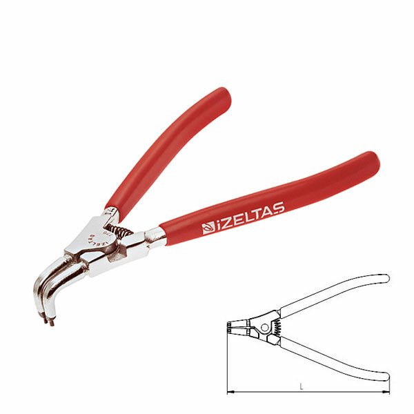 İzeltaş- Dış Segman Pense 125 Mm Yaylı Eğri