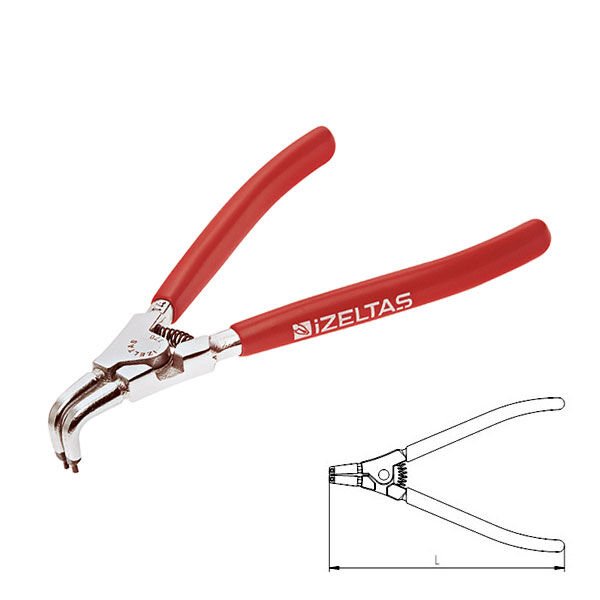 İzeltaş- Dış Segman Pense 125 Mm Yaylı Eğri