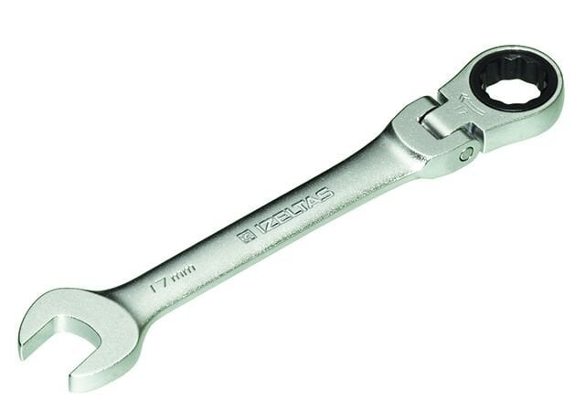 İzeltaş- Mafsallı Cırcır Kombine Anahtar 17 Mm