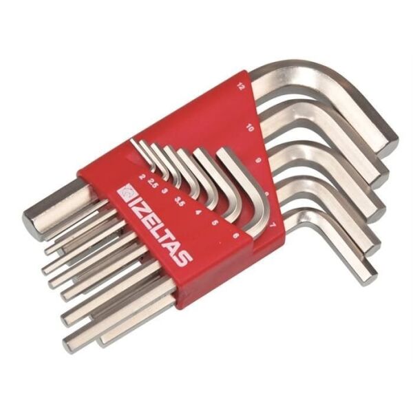 İzeltaş- Allen Anahtar Takımı Kısa 12 Parça - 4900003112