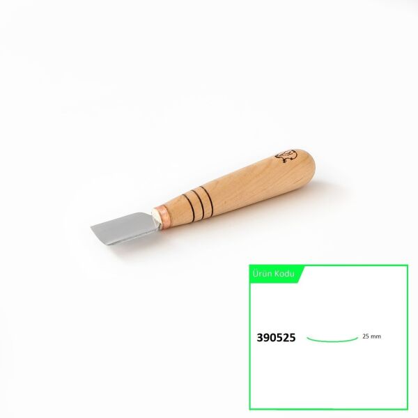 STRYI 390525 Kısa Tip Sığ Oluklu Ahşap Oyma Iskarpelası 25 mm