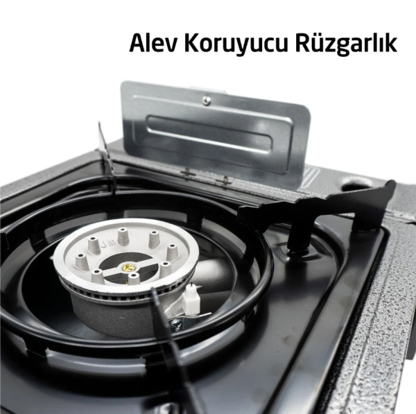 ROX Camping Portatif Kamp Ocağı GRİ - 2 Adet Rox Gaz Kartuş HEDİYELİ