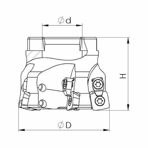 Heikenei Sdmt 09T3 Zcc High Feed Tarama Başlığı