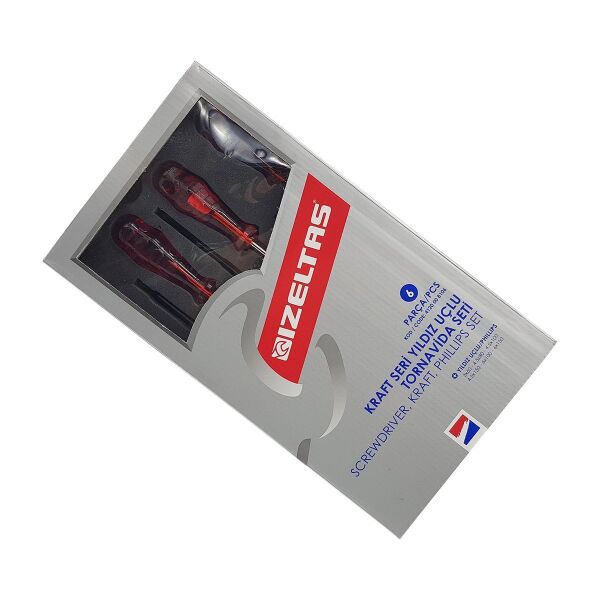 İzeltaş- Kraft Seri Yıldız Uçlu Tornavida Seti 6 Parça - 4120008106